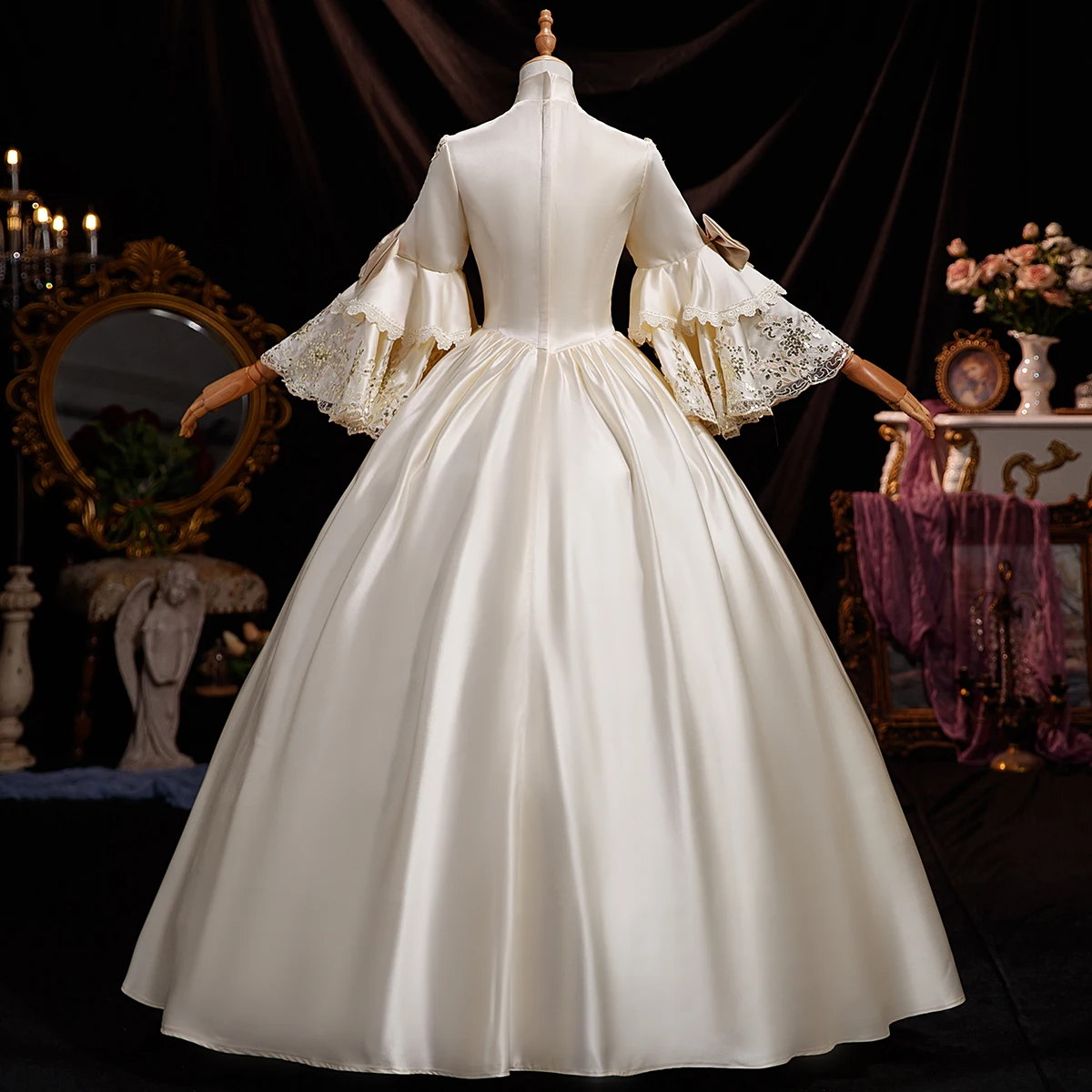 Customized Victorian Marie Court Evening Dresses Baroque Historical Renaissance Theater Masquerade Party Gowns