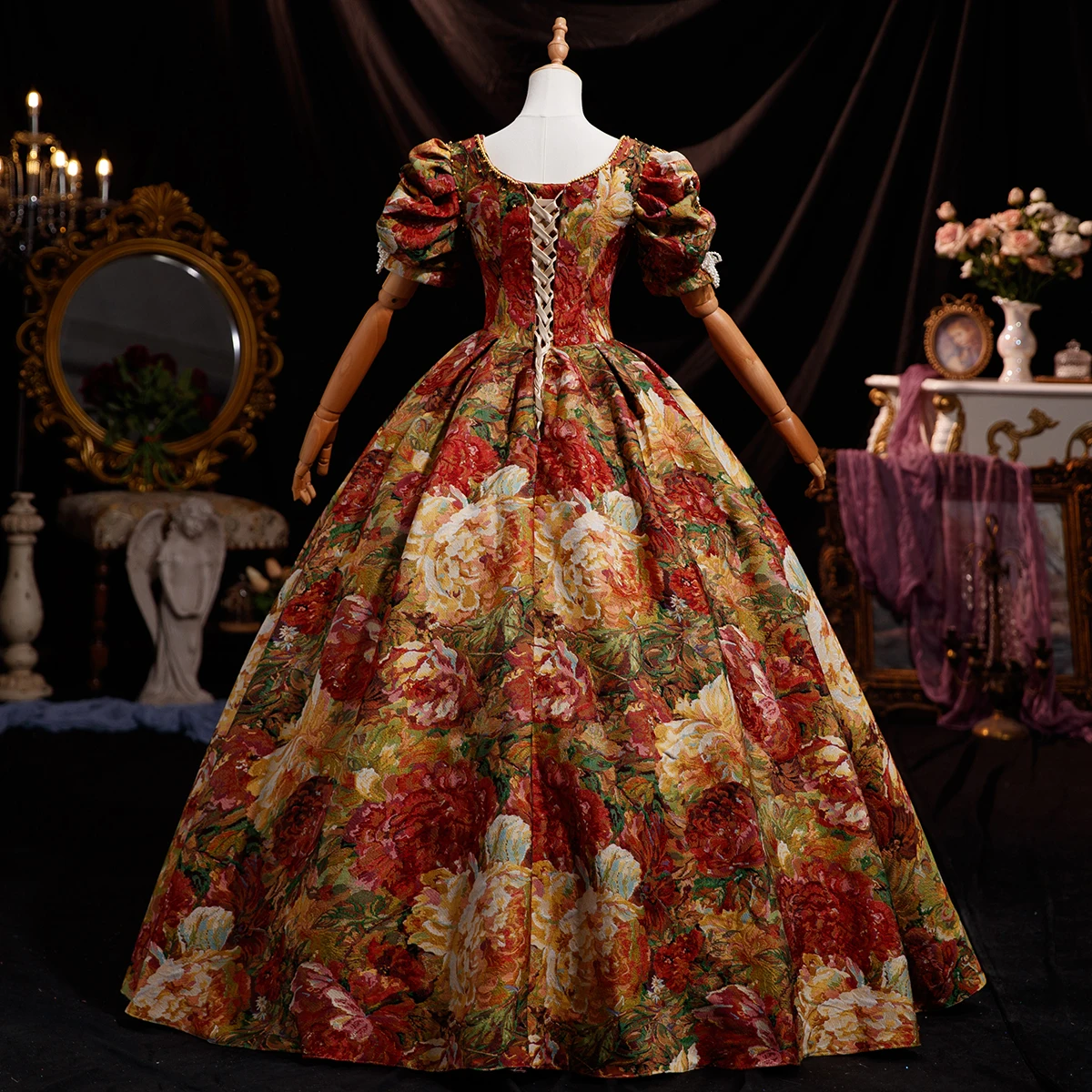 Customized Victorian Marie Court Evening Dresses Baroque Historical Renaissance Theater Masquerade Party Gowns