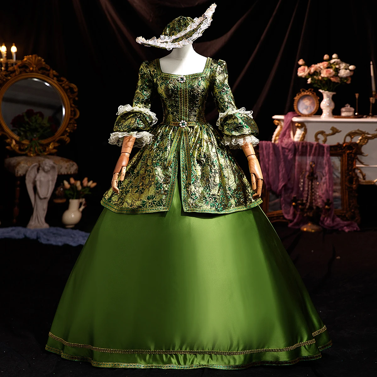 Customized Victorian Marie Court Evening Dresses Baroque Historical Renaissance Theater Masquerade Party Gowns