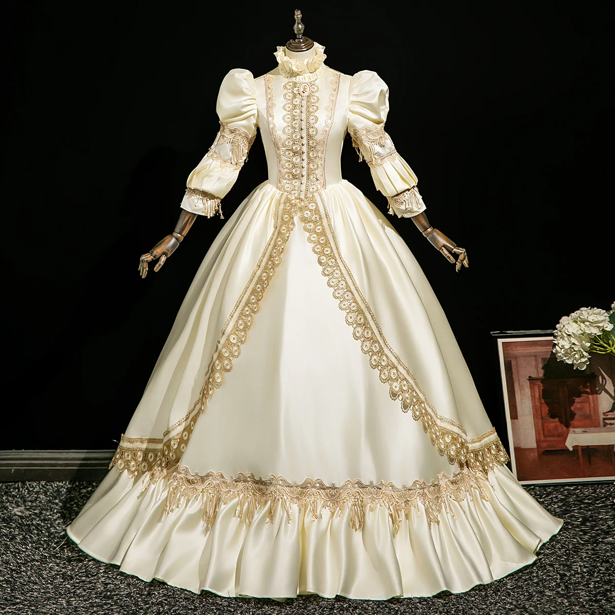 Customized Victorian Marie Court Evening Dresses Baroque Historical Renaissance Theater Masquerade Party Gowns