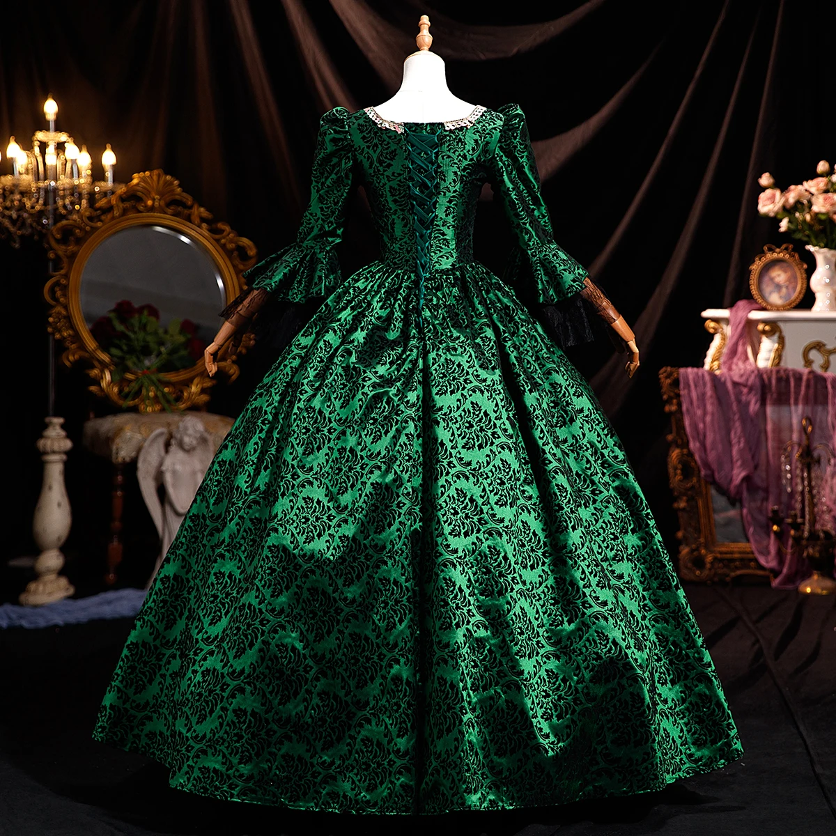 Customized Victorian Marie Court Evening Dresses Baroque Historical Renaissance Theater Masquerade Party Gowns
