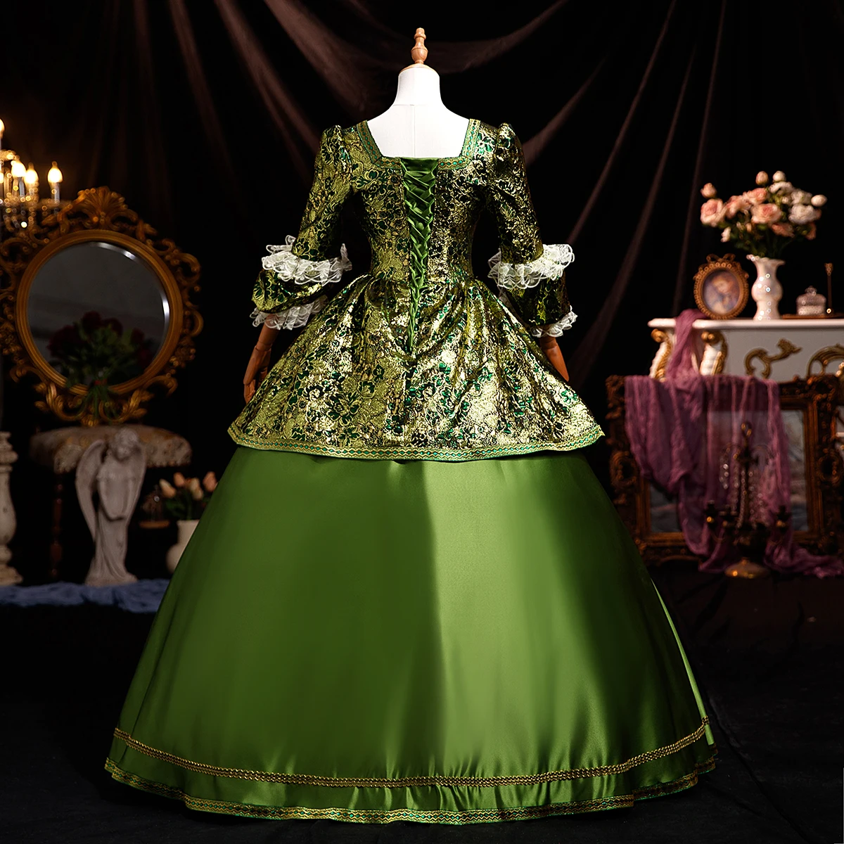 Customized Victorian Marie Court Evening Dresses Baroque Historical Renaissance Theater Masquerade Party Gowns