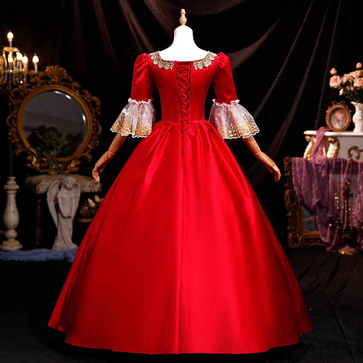 Customized Victorian Marie Court Evening Dresses Baroque Historical Renaissance Theater Masquerade Party Gowns