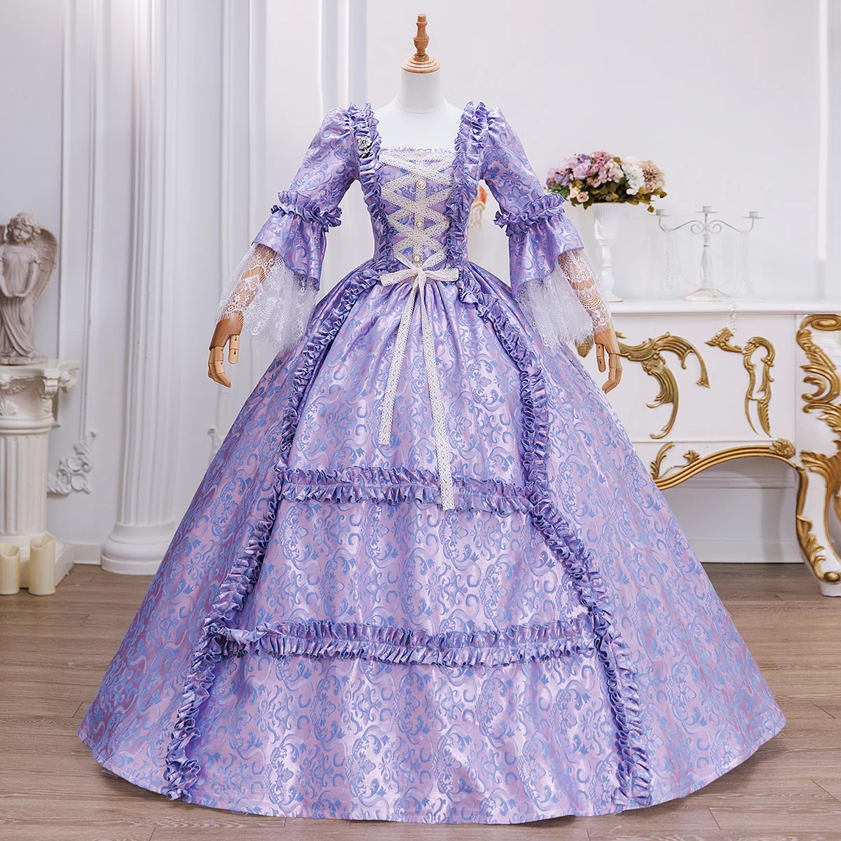 Customized Victorian Marie Court Evening Dresses Baroque Historical Renaissance Theater Masquerade Party Gowns
