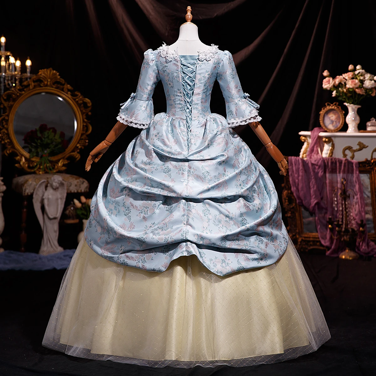 Customized Victorian Marie Court Evening Dresses Baroque Historical Renaissance Theater Masquerade Party Gowns