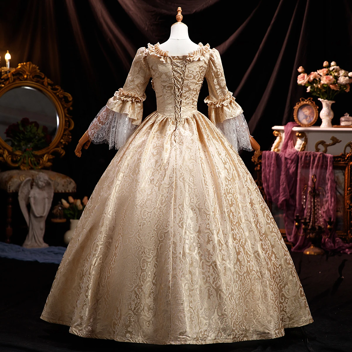 Customized Victorian Marie Court Evening Dresses Baroque Historical Renaissance Theater Masquerade Party Gowns