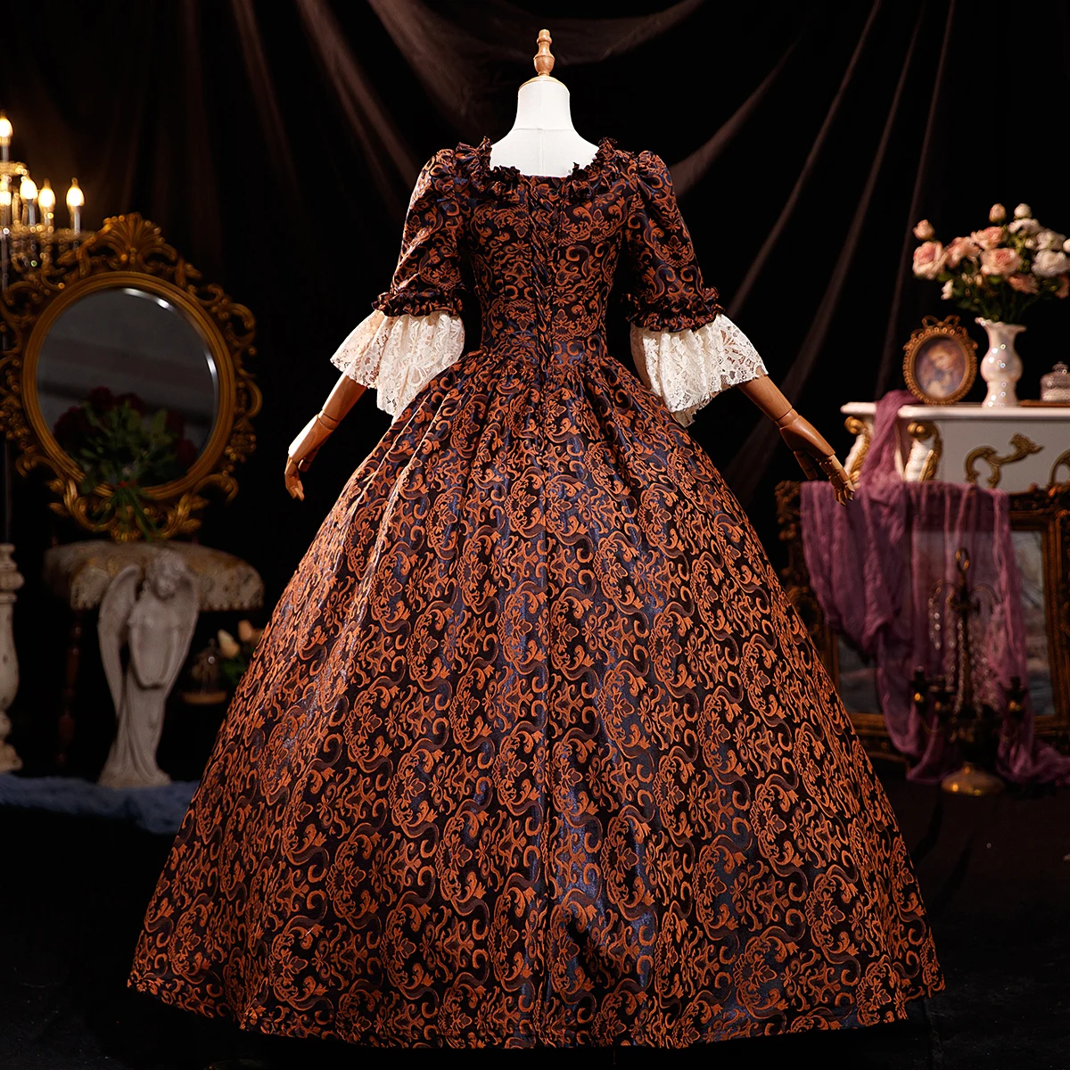 Customized Victorian Marie Court Evening Dresses Baroque Historical Renaissance Theater Masquerade Party Gowns