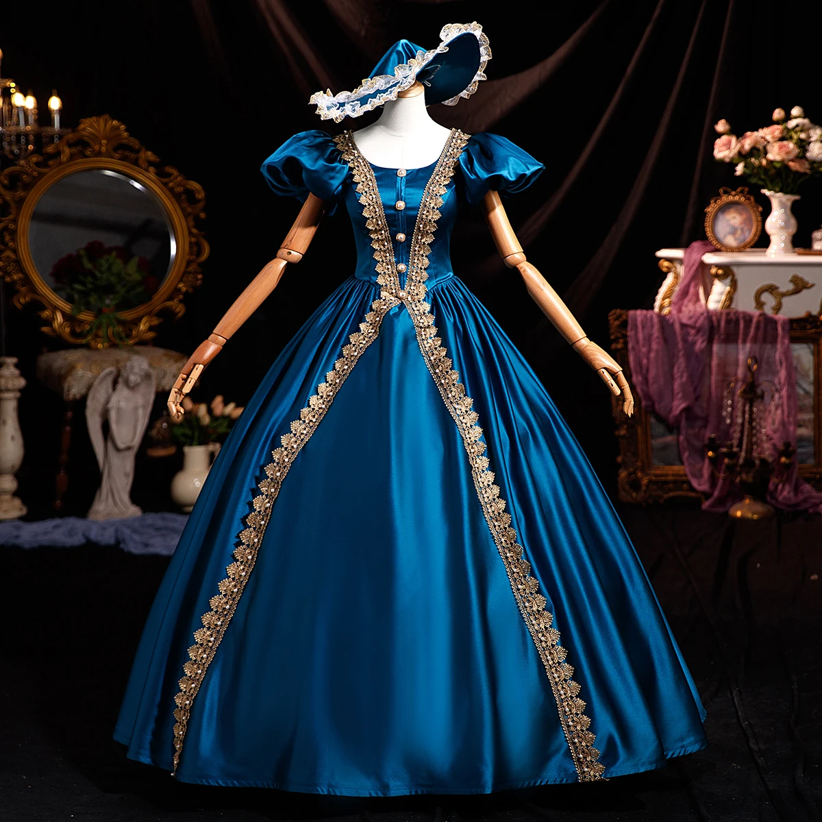 Customized Victorian Marie Court Evening Dresses Baroque Historical Renaissance Theater Masquerade Party Gowns