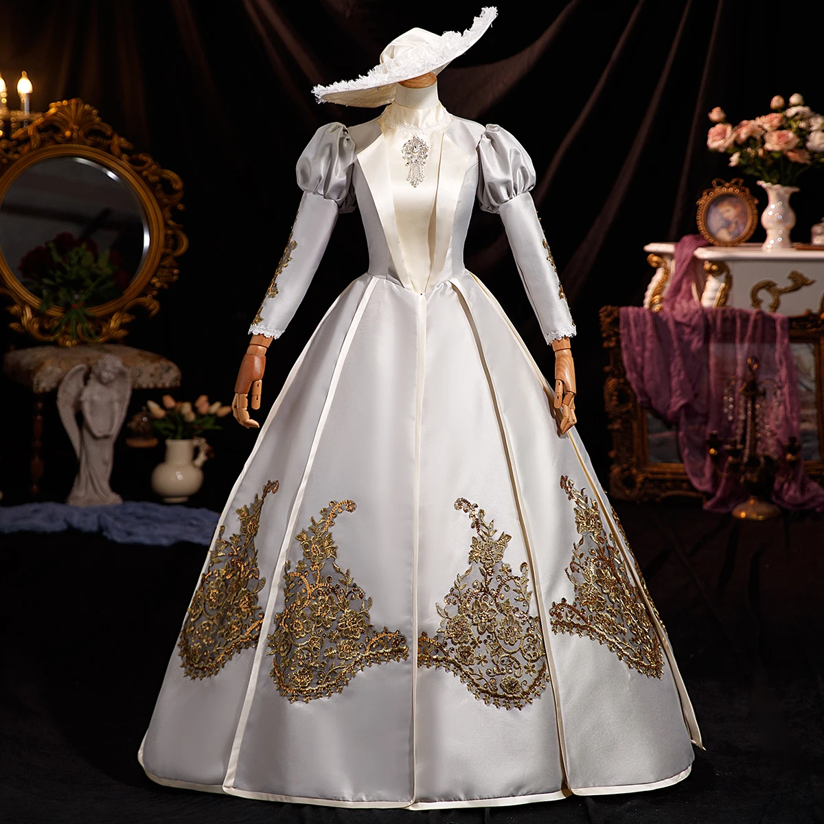 Customized Victorian Marie Court Evening Dresses Baroque Historical Renaissance Theater Masquerade Party Gowns