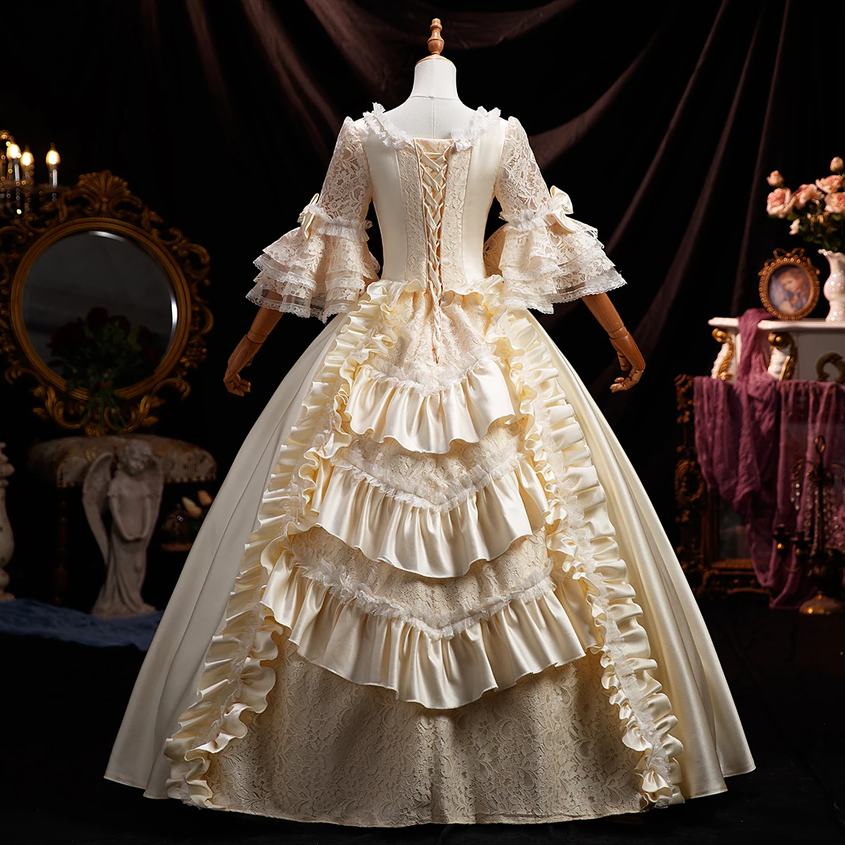 Customized Victorian Marie Court Evening Dresses Baroque Historical Renaissance Theater Masquerade Party Gowns