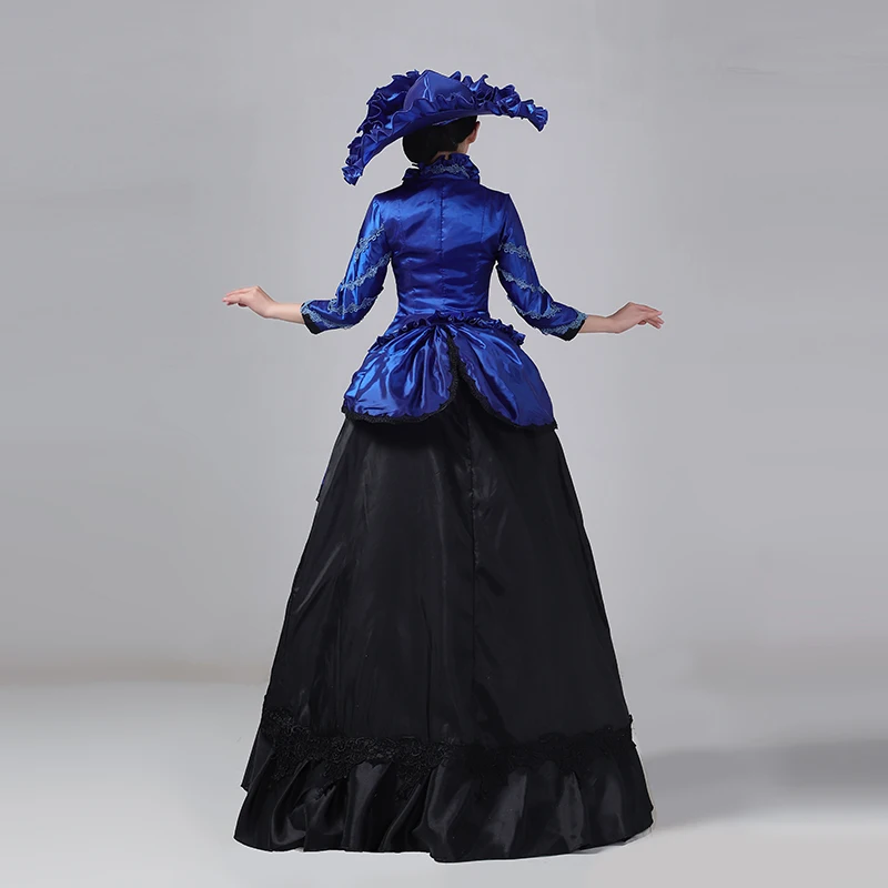 Customized Women Victorian Bustle Satin Dresses Historical Edwardian Ball Gown Holiday Fantasy Costume