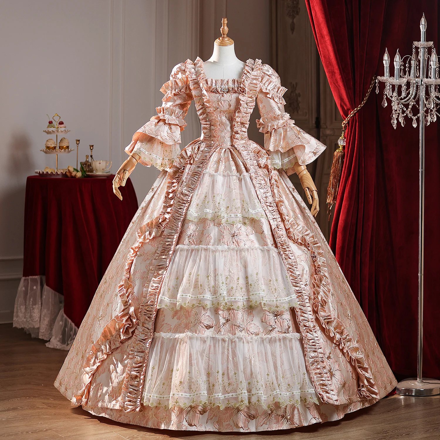 17th Century Historical Period Victorian Ball Gown Marie Antoinette Masquerade Dresses