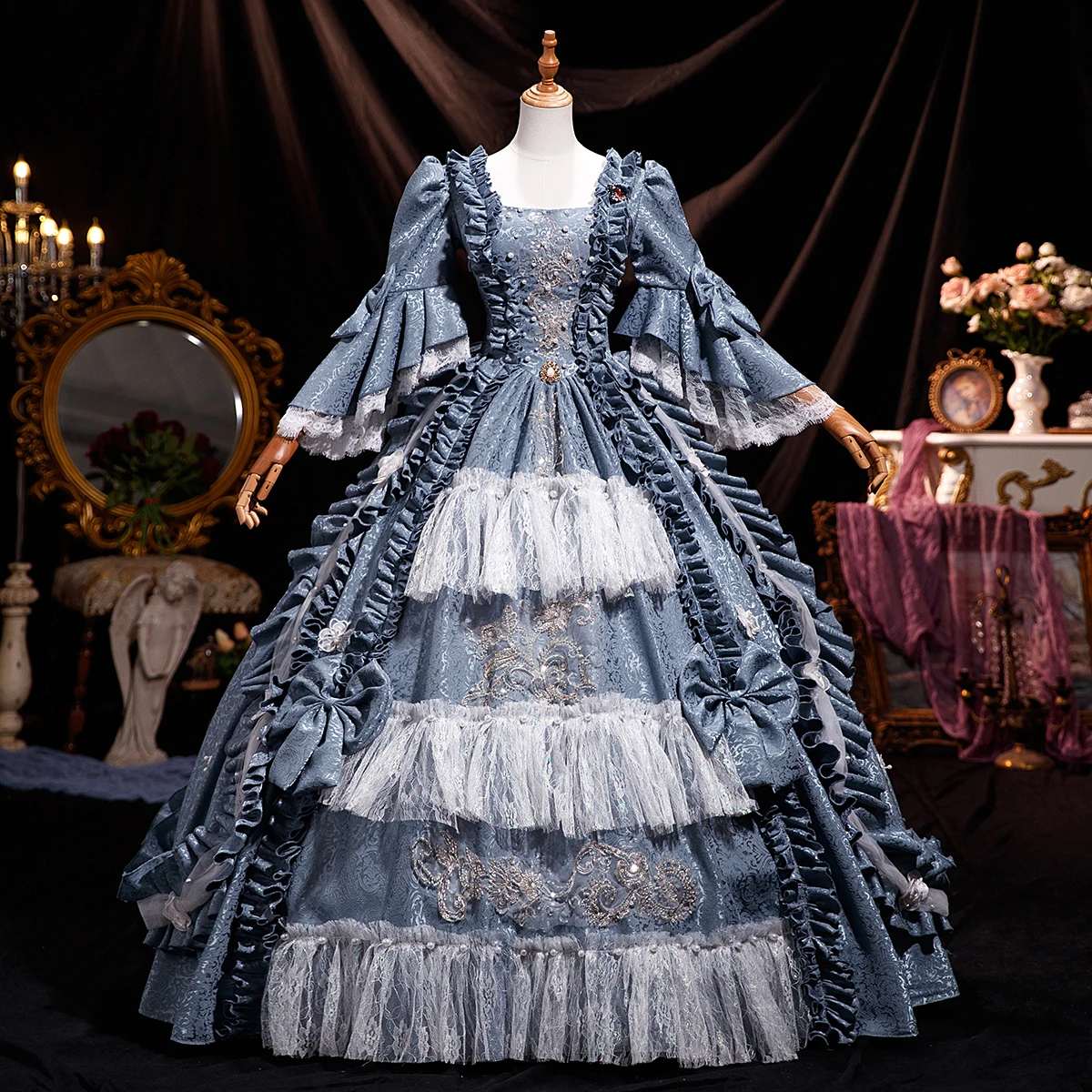 17th Century Historical Period Victorian Ball Gown Marie Antoinette Masquerade Dresses