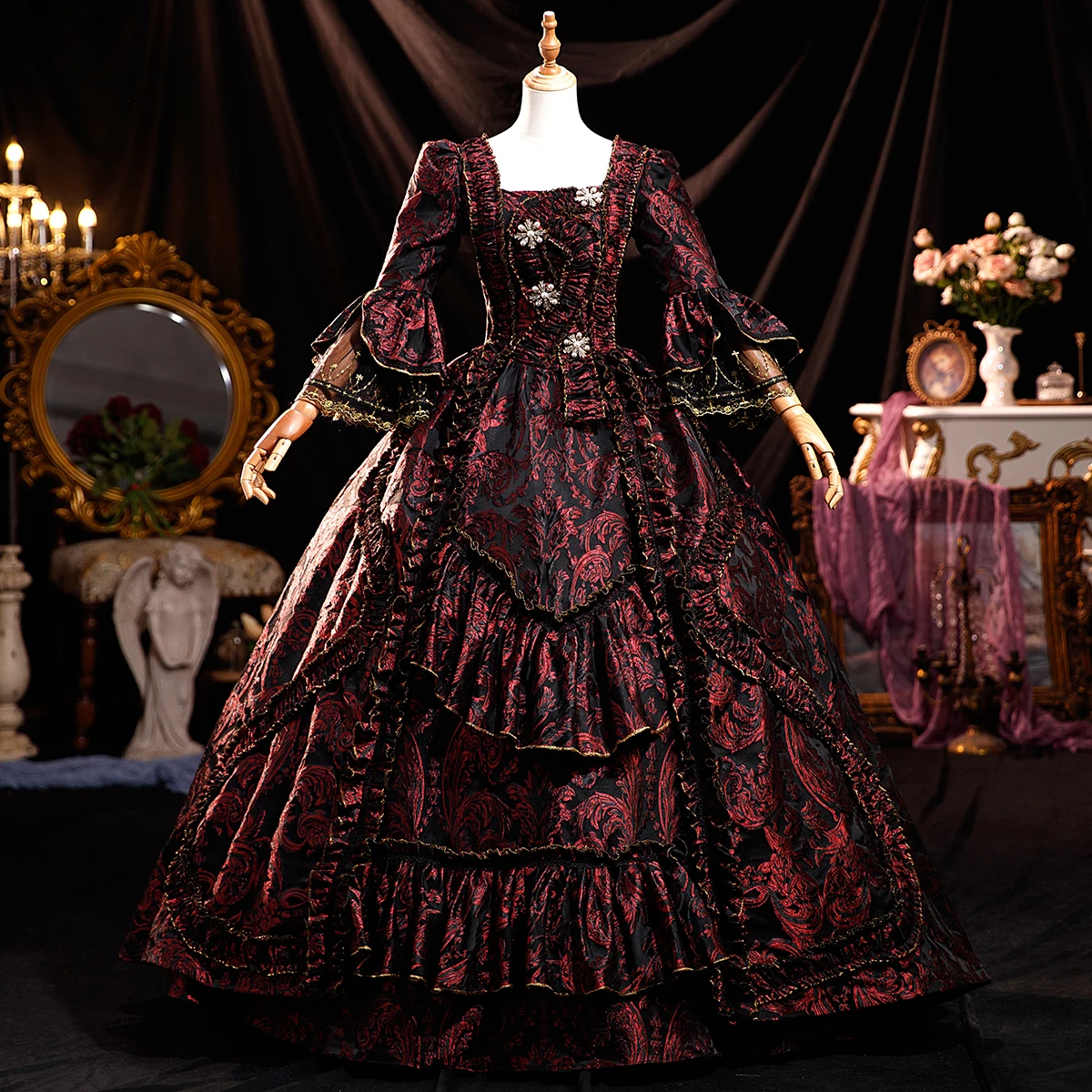 17th Century Historical Period Victorian Ball Gown Marie Antoinette Masquerade Dresses
