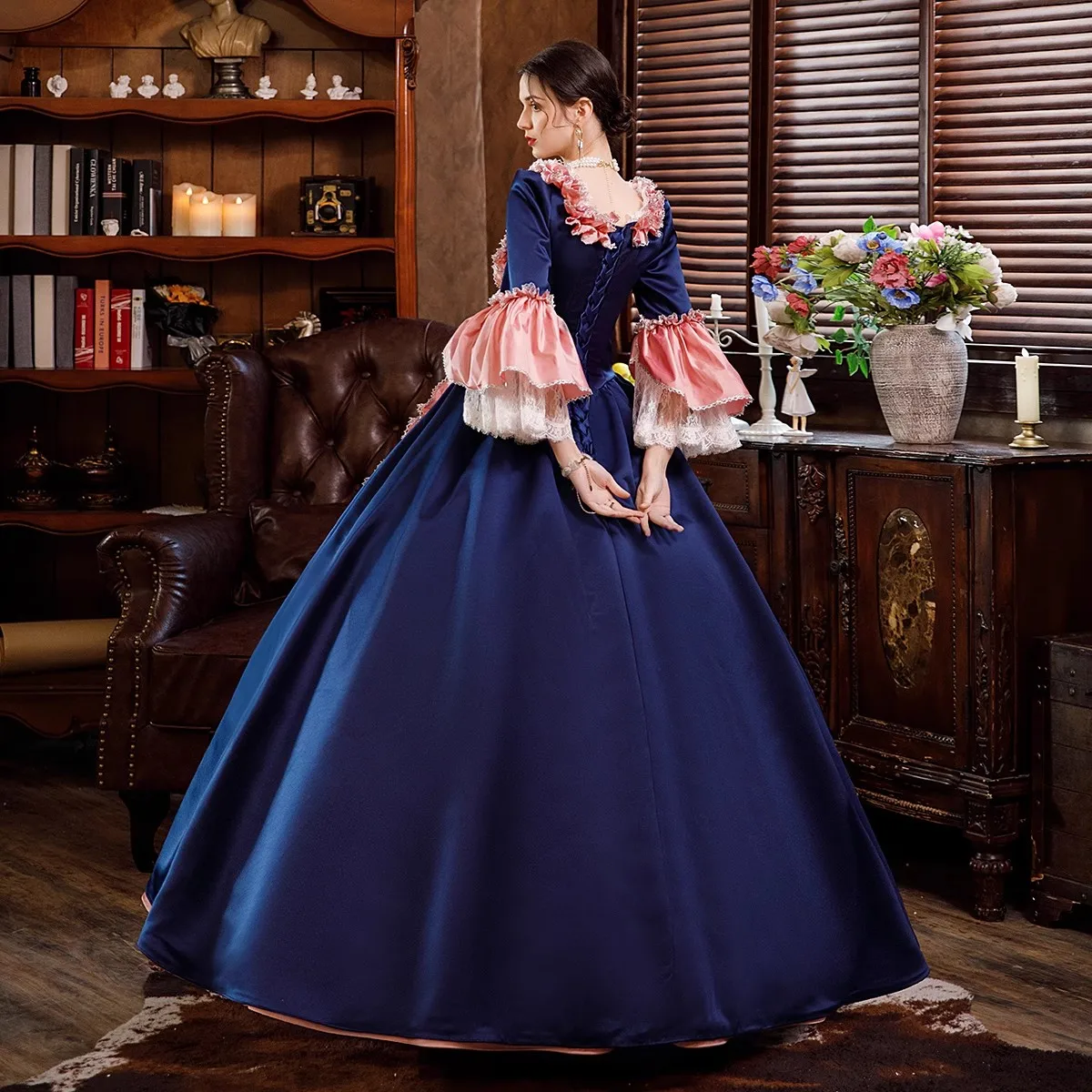 17th Century Historical Period Victorian Ball Gown Marie Antoinette Masquerade Dresses