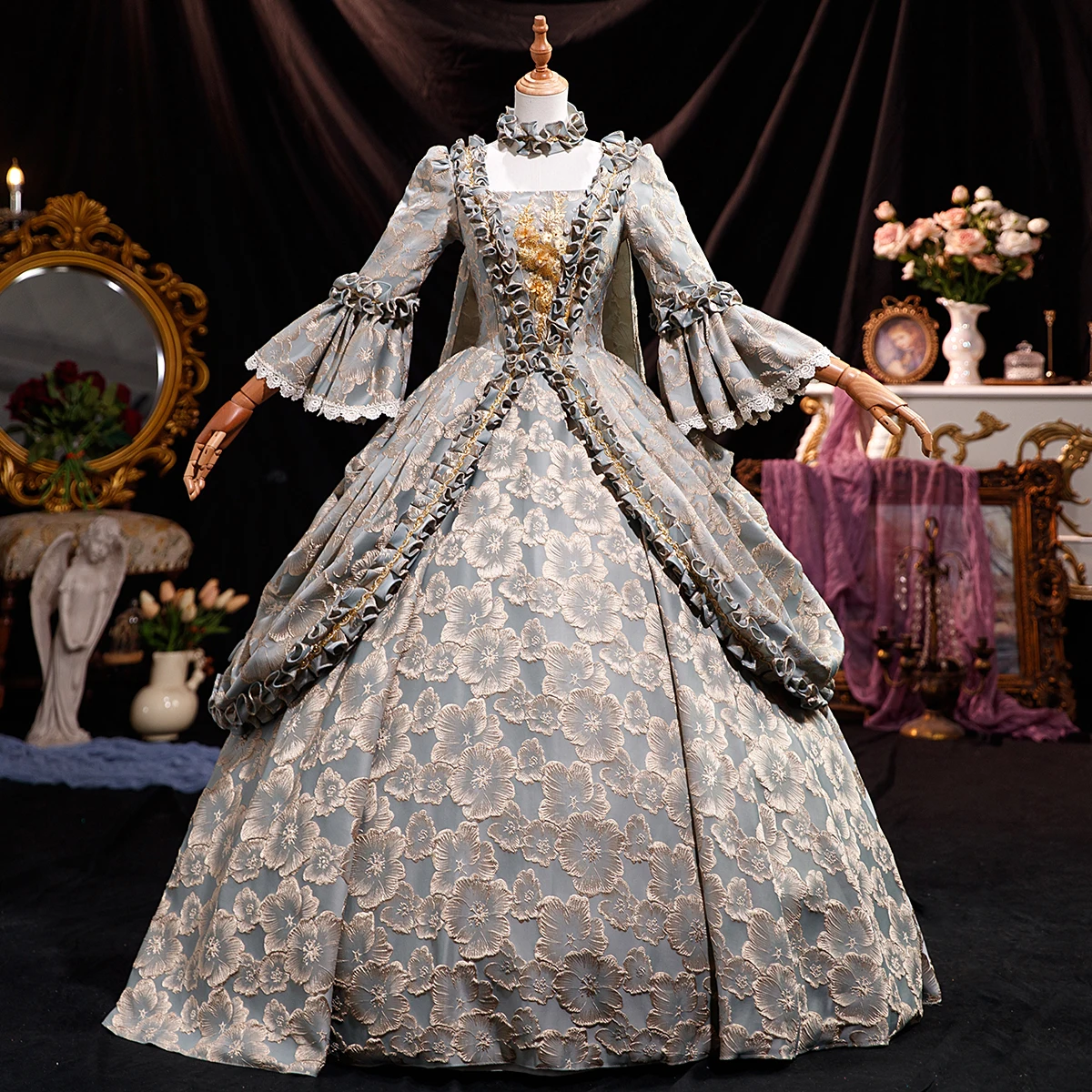 17th Century Historical Period Victorian Ball Gown Marie Antoinette Masquerade Dresses