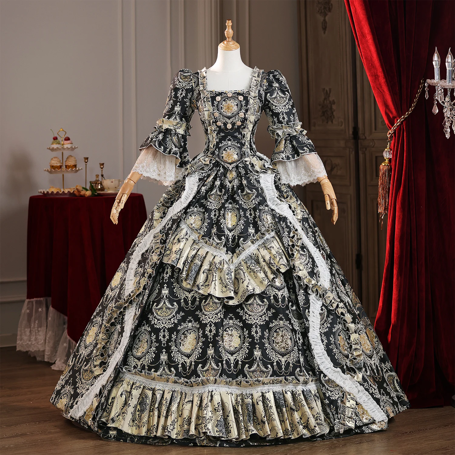 17th Century Historical Period Victorian Ball Gown Marie Antoinette Masquerade Dresses