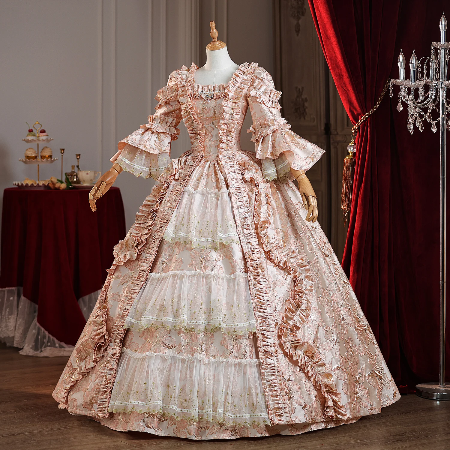 17th Century Historical Period Victorian Ball Gown Marie Antoinette Masquerade Dresses