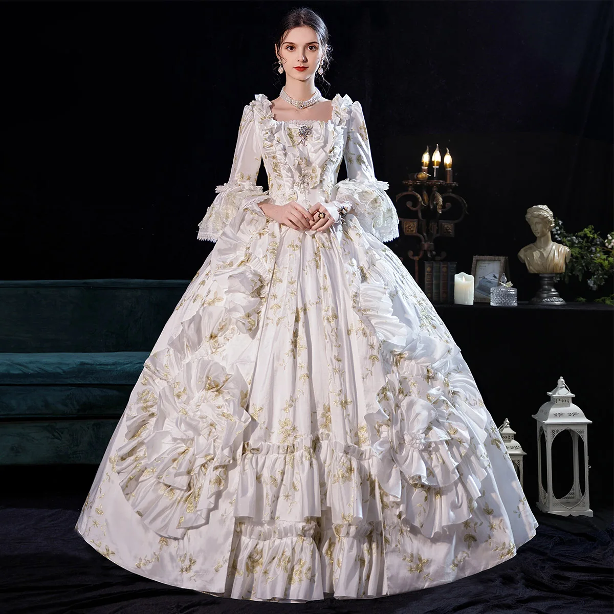 17th Century Historical Period Victorian Ball Gown Marie Antoinette Masquerade Dresses