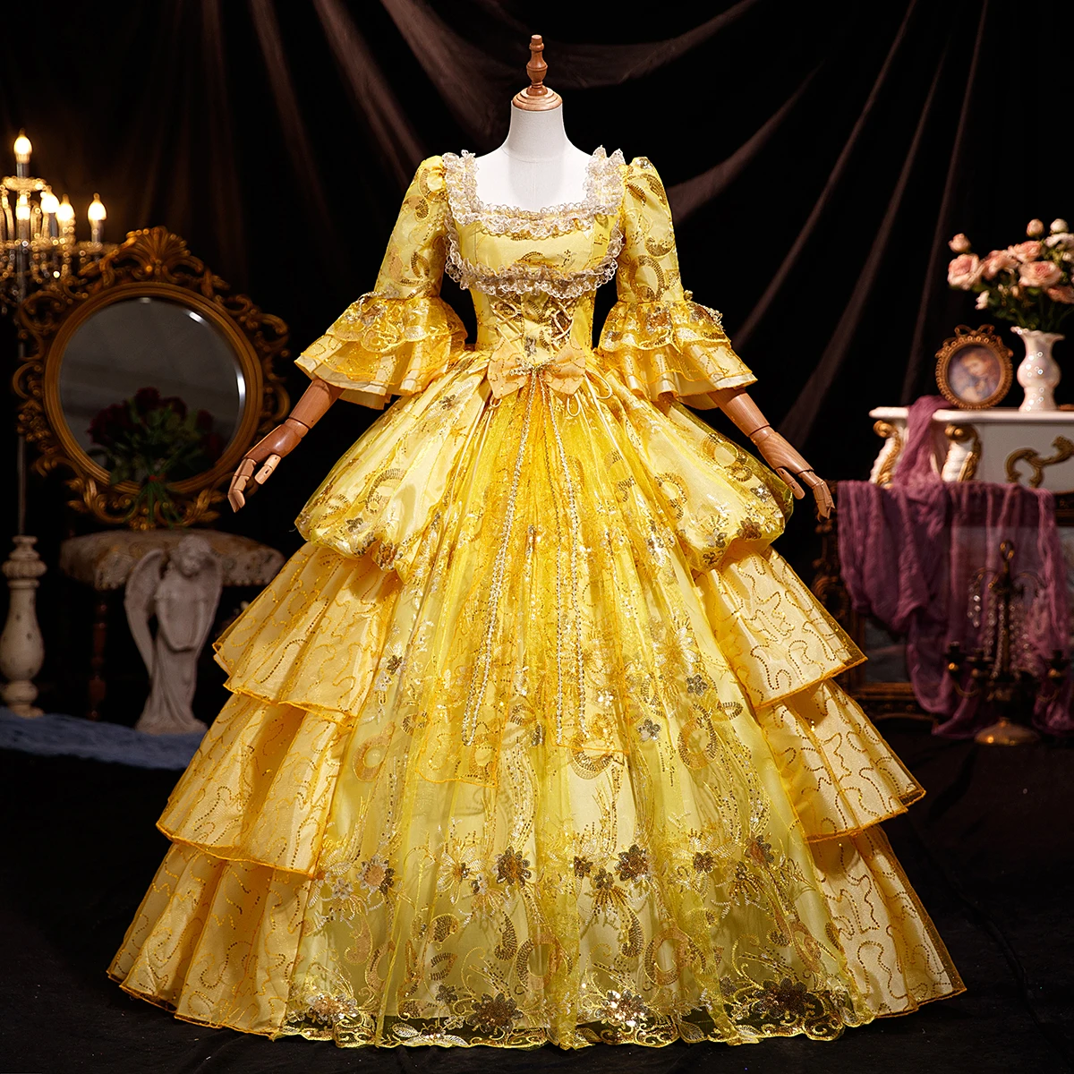 17th Century Historical Period Victorian Ball Gown Marie Antoinette Masquerade Dresses