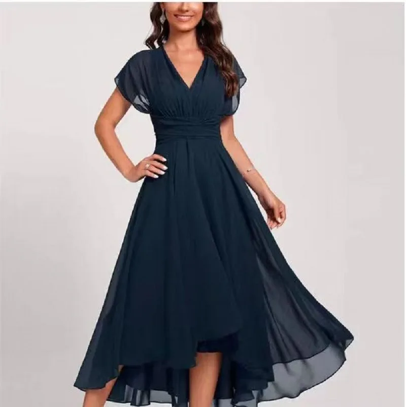 Oversized S-5XL Women Loose Blend Dress Summer Turn Down Collar Short Sleeve Solid Baggy Brazil Vestidos Beachwear