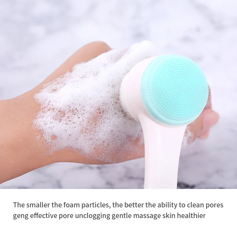Face Cleaning Massage Brushes Face Wash Product Skin Care Tool Double Side Silicone 3D Face Cleansing Brush Portable