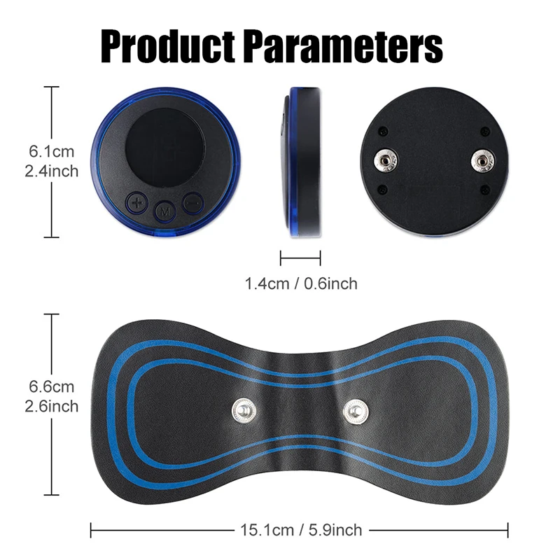 Electric Neck Massager EMS Muscle Massage Stimulator Instrument Back Cervical Calf Patches Pain Joints Low Frequency Massager