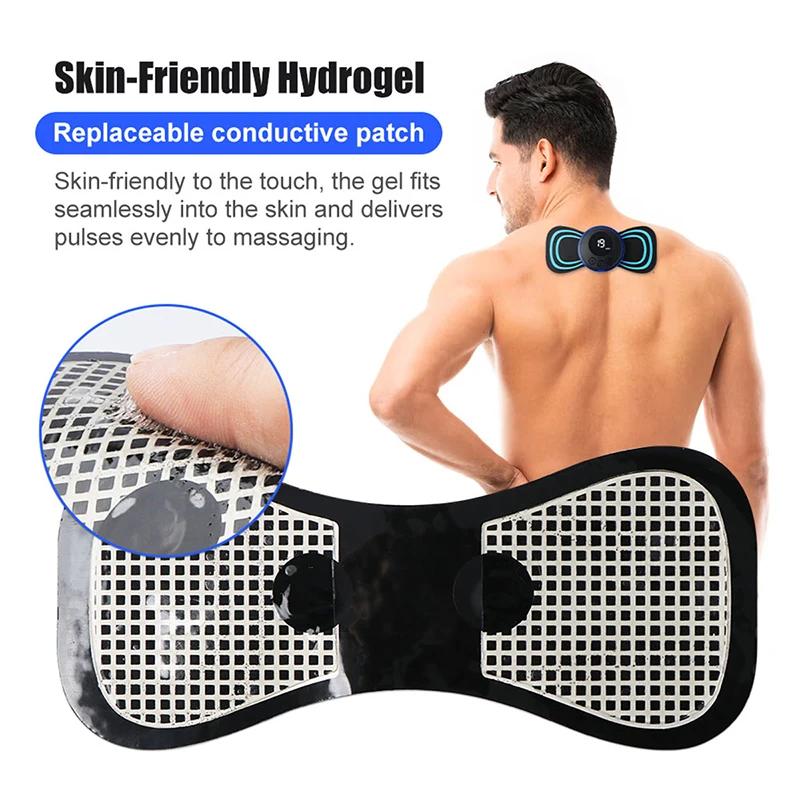 Electric Neck Massager EMS Muscle Massage Stimulator Instrument Back Cervical Calf Patches Pain Joints Low Frequency Massager