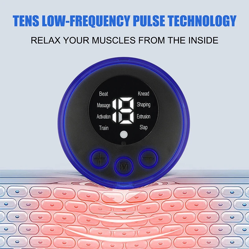 Electric Neck Massager EMS Muscle Massage Stimulator Instrument Back Cervical Calf Patches Pain Joints Low Frequency Massager
