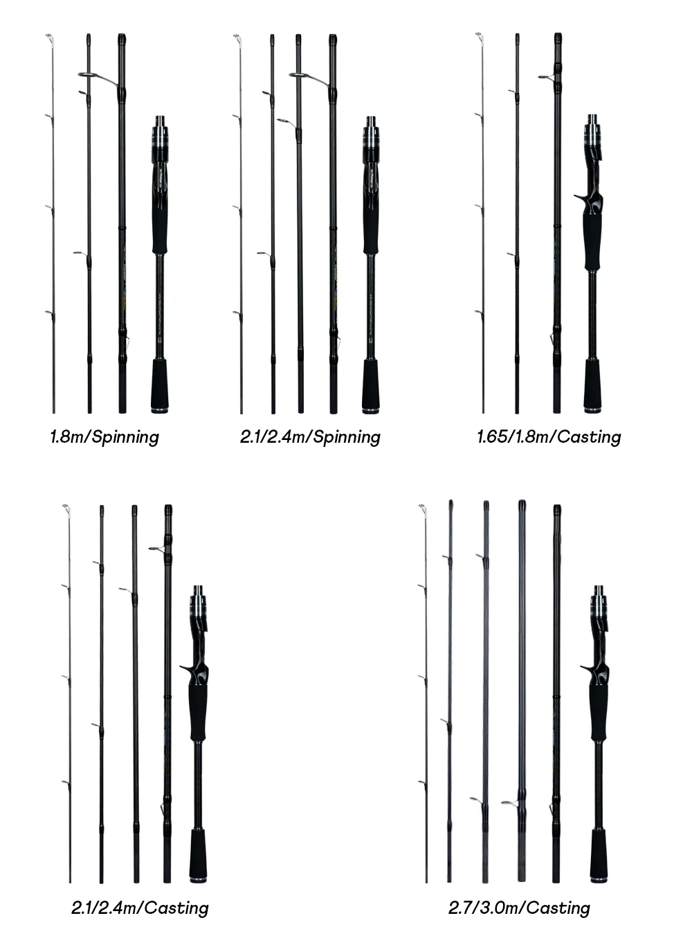 MAXIMUS Lure Fishing Rods 1.8m 2.1m 2.4m 2.7m 3.0m 30T Carbon Spinning Baitcasting Big Guide Travel Casting 3-35g L/M/MH BIUTIFU