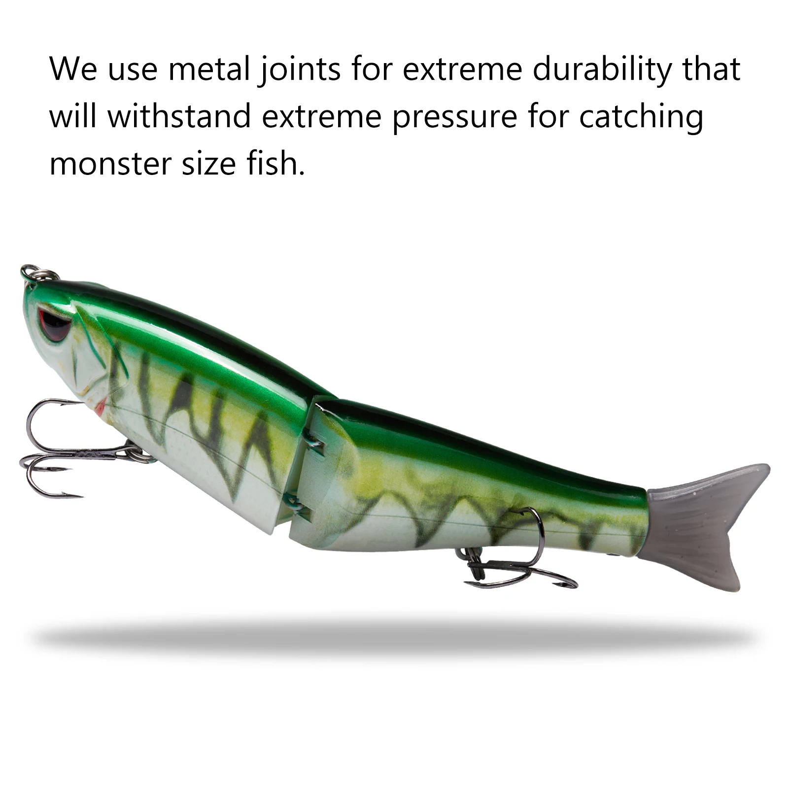 Bassdash Glide Baits for Pike Salmon Trout Topwater Single-Jointed Swimbait Bass Fishing Lure 11.43cm/18.5g 17.78cm/62.5g