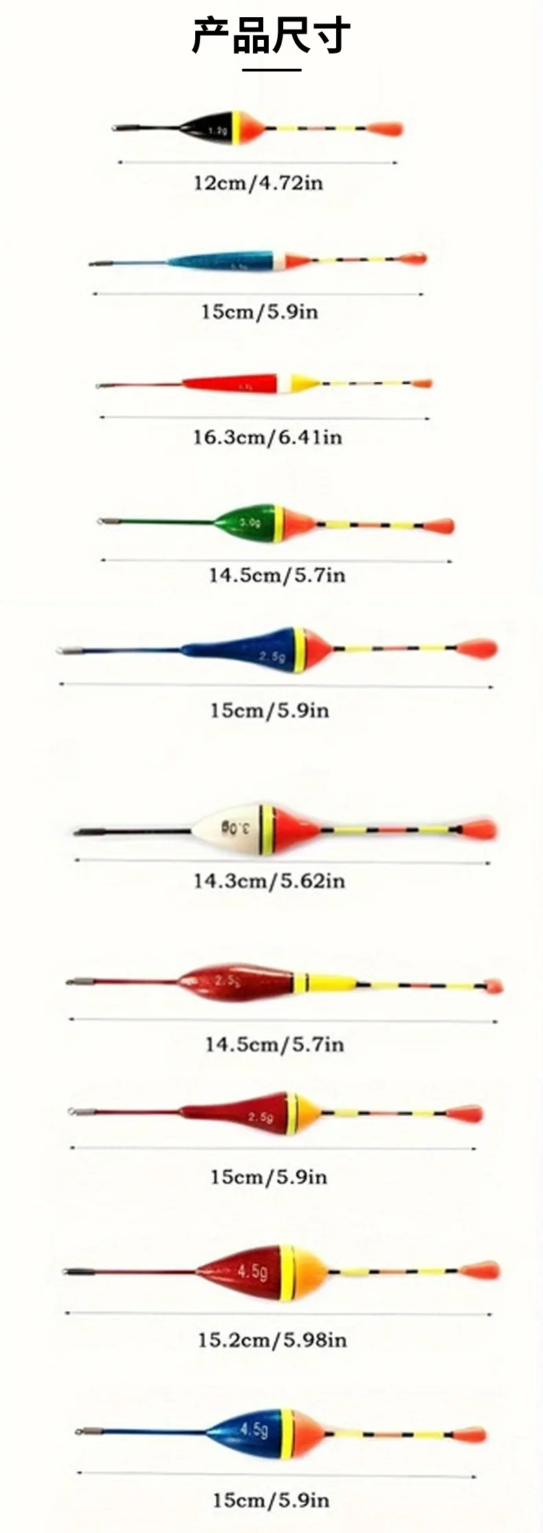 Multicolor Foam Fishing Floats Set Mix Size Buoy Bobber Tackle Accessories for Freshwater Saltwater Fishing Gear Lightweight