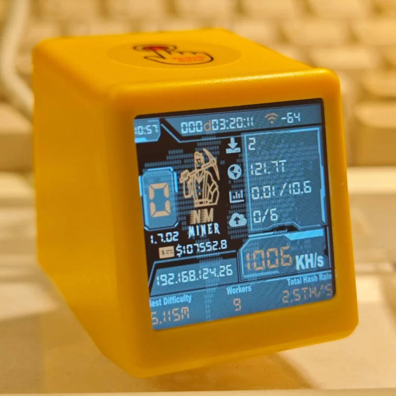 NMMiner Smart TV ESP32 BTC Solo Lottery Low Power Consumption Hashrate 1060KH/s for Computer Nerd Gift Home Desktop Clock