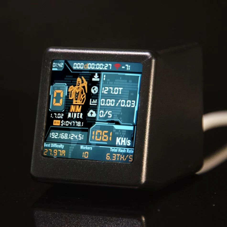 NMMiner Smart TV ESP32 BTC Solo Lottery Low Power Consumption Hashrate 1060KH/s for Computer Nerd Gift Home Desktop Clock
