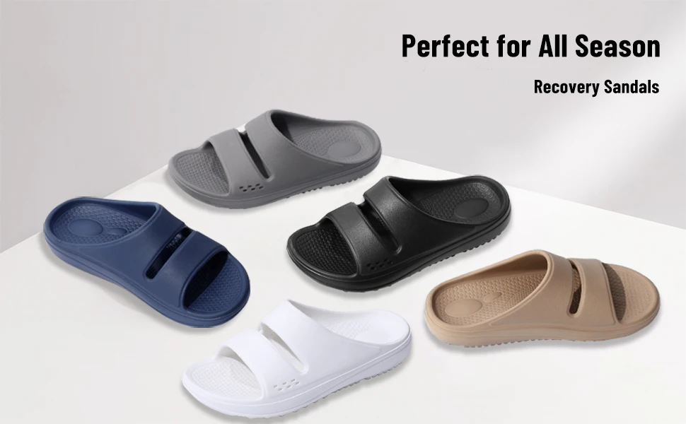 Kidmi Women Flat Sandals Women Slippers Outdoor Non-slip House Slippers Unisex Beach Slides Orthopedic Breath Soft Slippers
