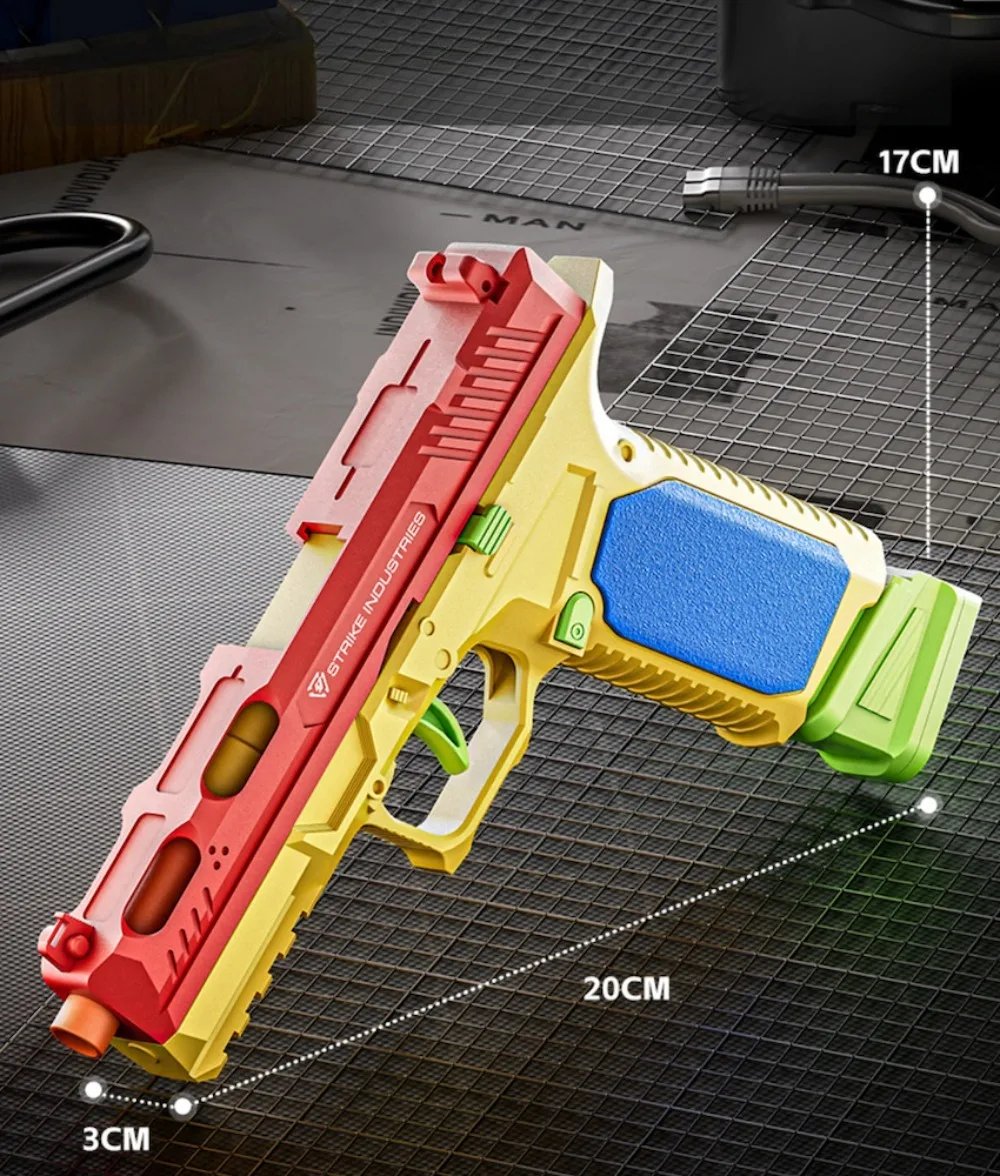 SIG17 Hanging Toy Gun Continuous Firing Building Block Pistol Shell Throwing Airsoft Blowback Toy Outdoor Shooting for Children