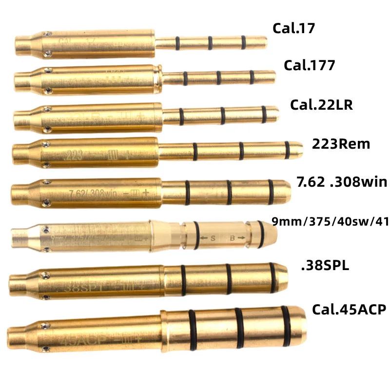 Outdoor .22lr Laser Bore Sight .177/22LR/.223/.17/. 38spl Cal Laser Boresighter 45ACP 9MM Laser Collimator