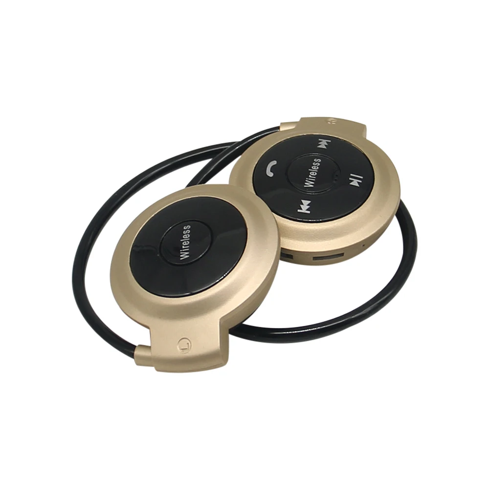 Sport Wireless Bluetooth-compatib Headphones Stereo Earphones Mp3 Music Player Headset Earpiece Micro SD Card Slot Handsfree Mic