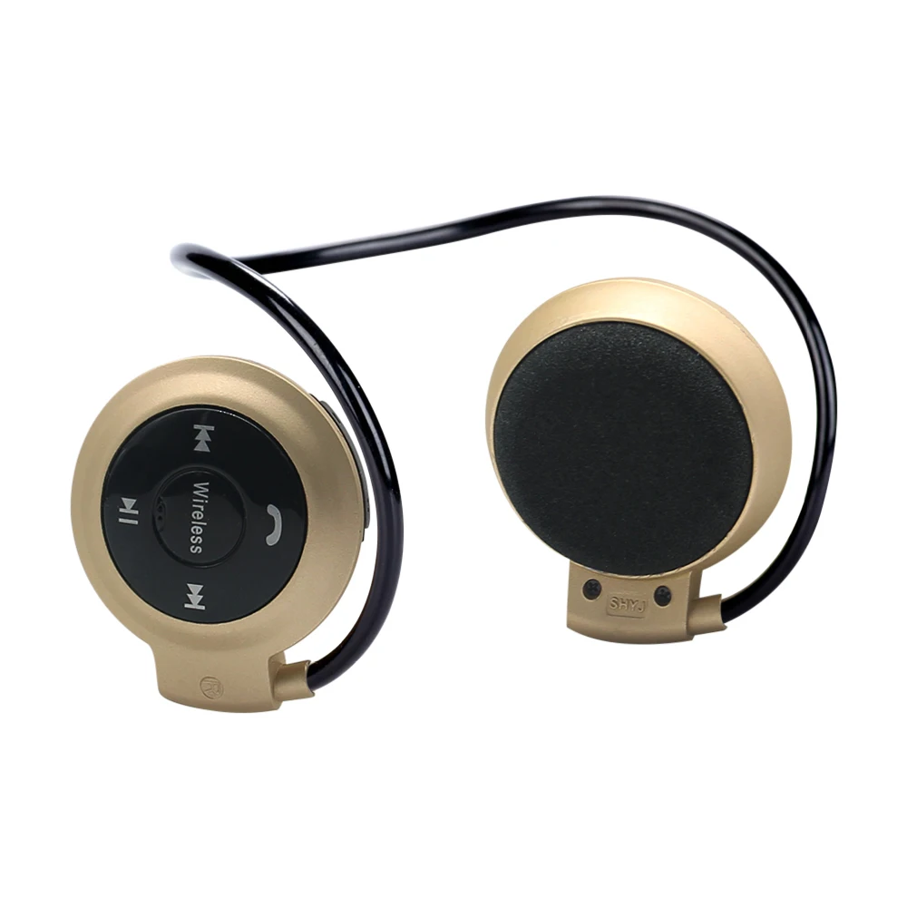 Sport Wireless Bluetooth-compatib Headphones Stereo Earphones Mp3 Music Player Headset Earpiece Micro SD Card Slot Handsfree Mic