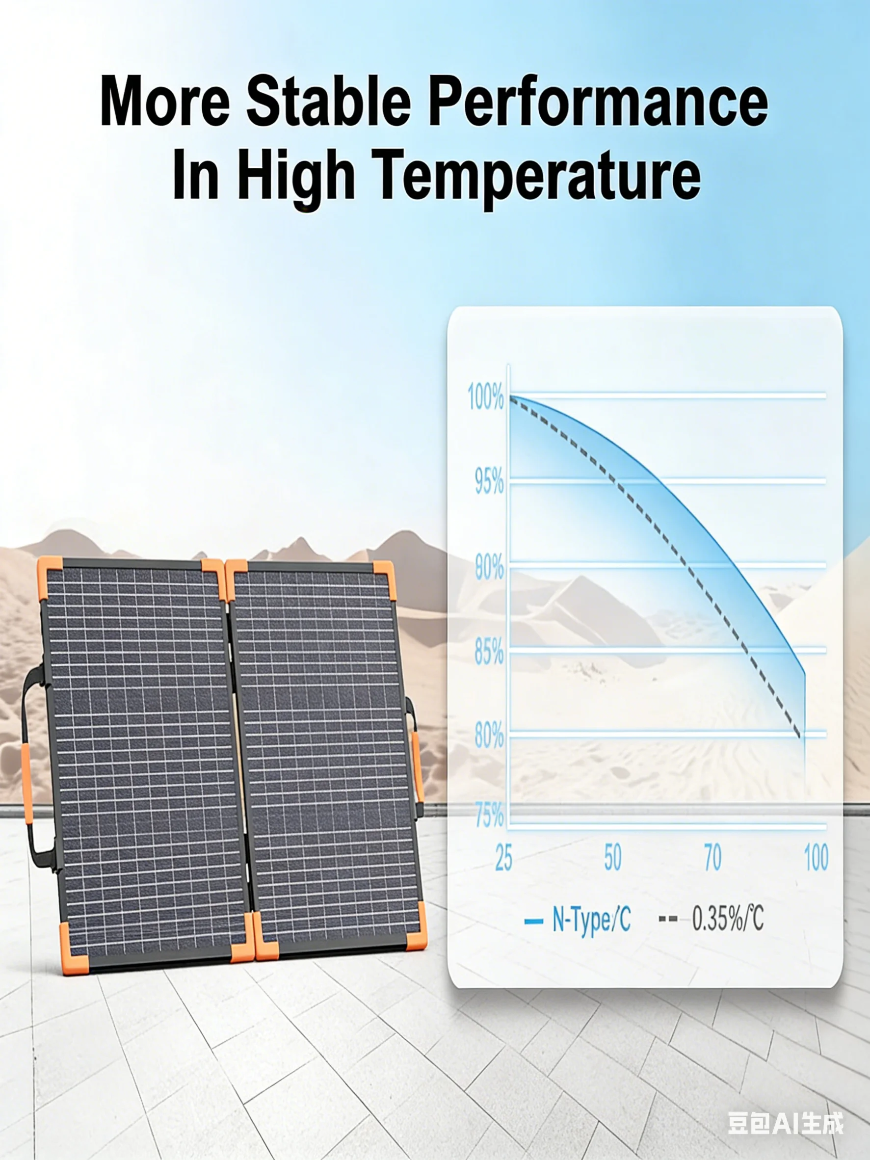 Bifacial Solar Panel Balkonkraftwerk100W/200W/400W 20V/40V Portable Foldable Solar Charger Generator Camping RV Boat Emergency