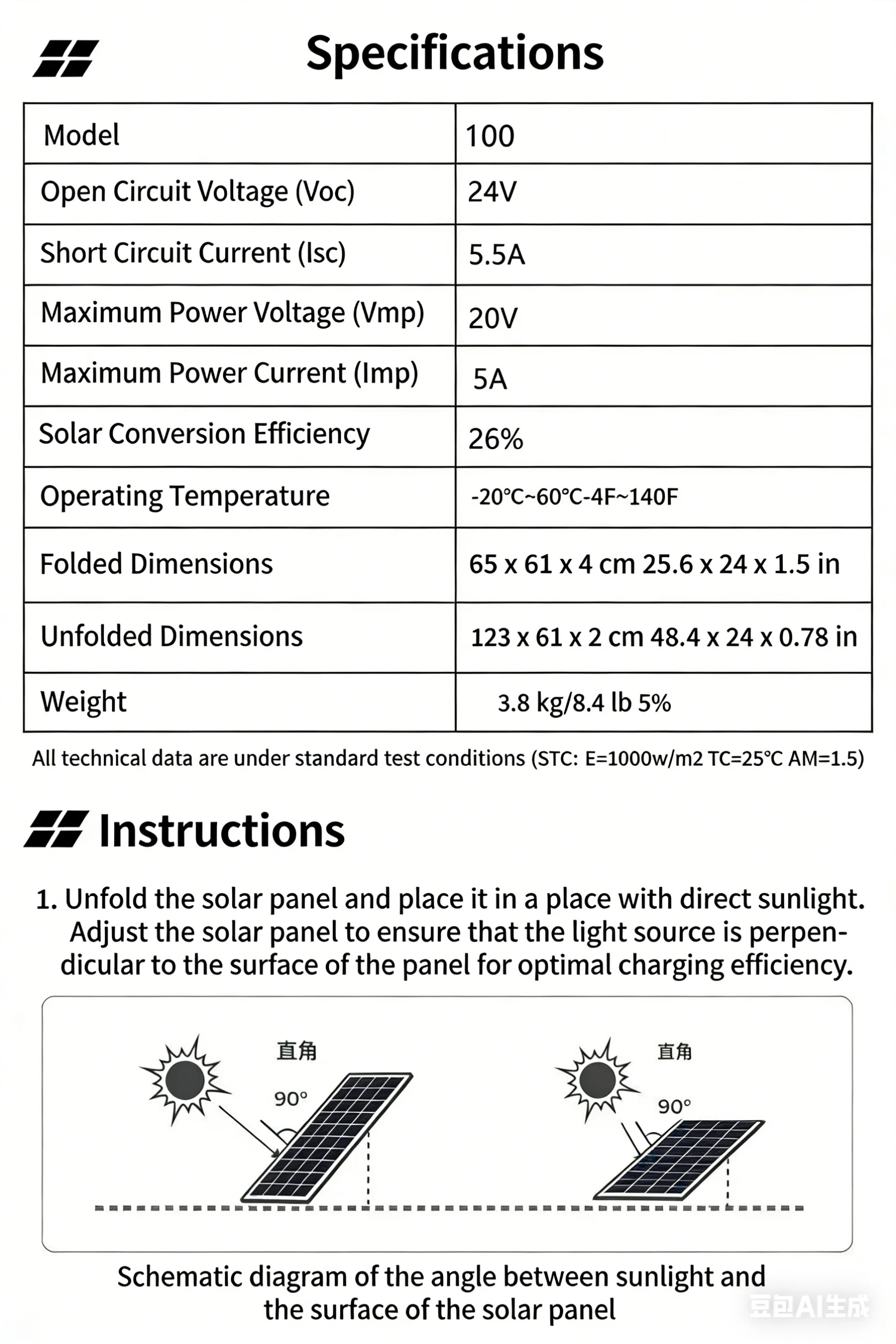 Bifacial Solar Panel Balkonkraftwerk100W/200W/400W 20V/40V Portable Foldable Solar Charger Generator Camping RV Boat Emergency