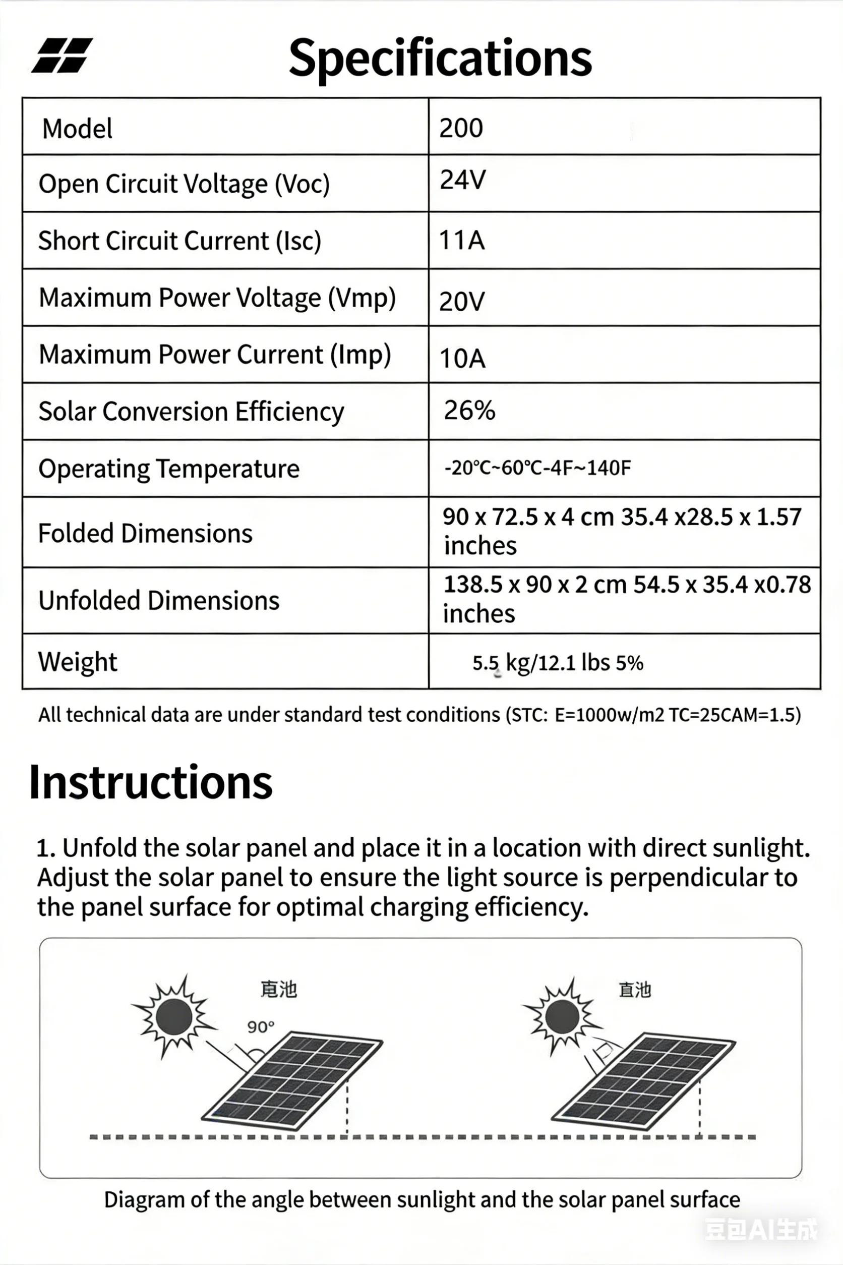 Bifacial Solar Panel Balkonkraftwerk100W/200W/400W 20V/40V Portable Foldable Solar Charger Generator Camping RV Boat Emergency