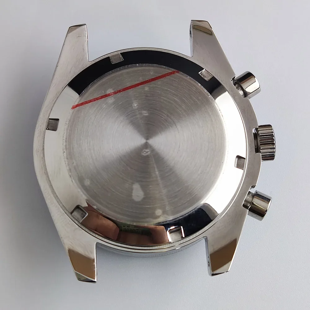 39.7mm Men's Stainless Steel Case Moon Back Cover Case Fits VK63 64 Movement Case Watch Accessories Fit 20mm Strap Function