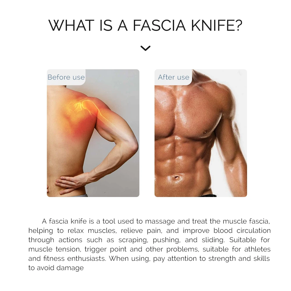 Electric Fascia Scraper Muscle Massager Portable Deep Tissue Vibration Massage Tool Muscle Relaxation Device for Back Neck Shoulder Legs