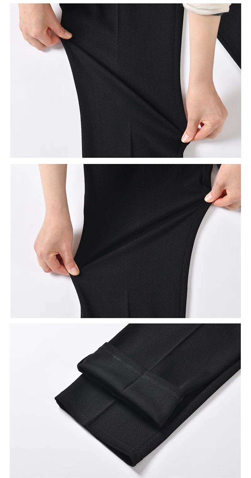 5XL 6XL 7XL 8XL Women Summer Pants 2026 New Elastic High Waist Casual Ninth Pants Middle-aged Elderly Female Straight Mom Pants