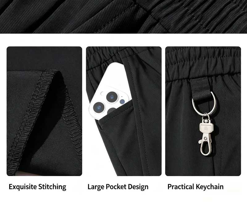 Big Size 9XL Men's Ice Silk Shorts Knee Length Bermuda Male Plus Large Quick Dry Sport Cool Elastic Summer Light Golf Sweatshort