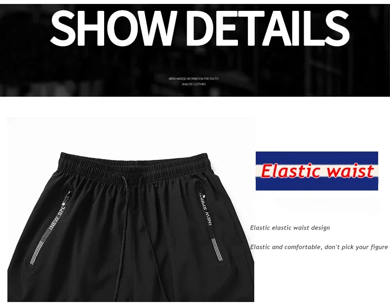 Men's Plus Size Shorts 110-180KG Summer Pants Work Trousers Quick-drying Loose Fit Sports Fitness Baggy Sweatpants Male Clothing