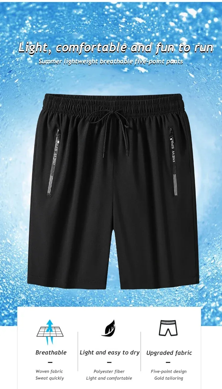 Men's Plus Size Shorts 110-180KG Summer Pants Work Trousers Quick-drying Loose Fit Sports Fitness Baggy Sweatpants Male Clothing