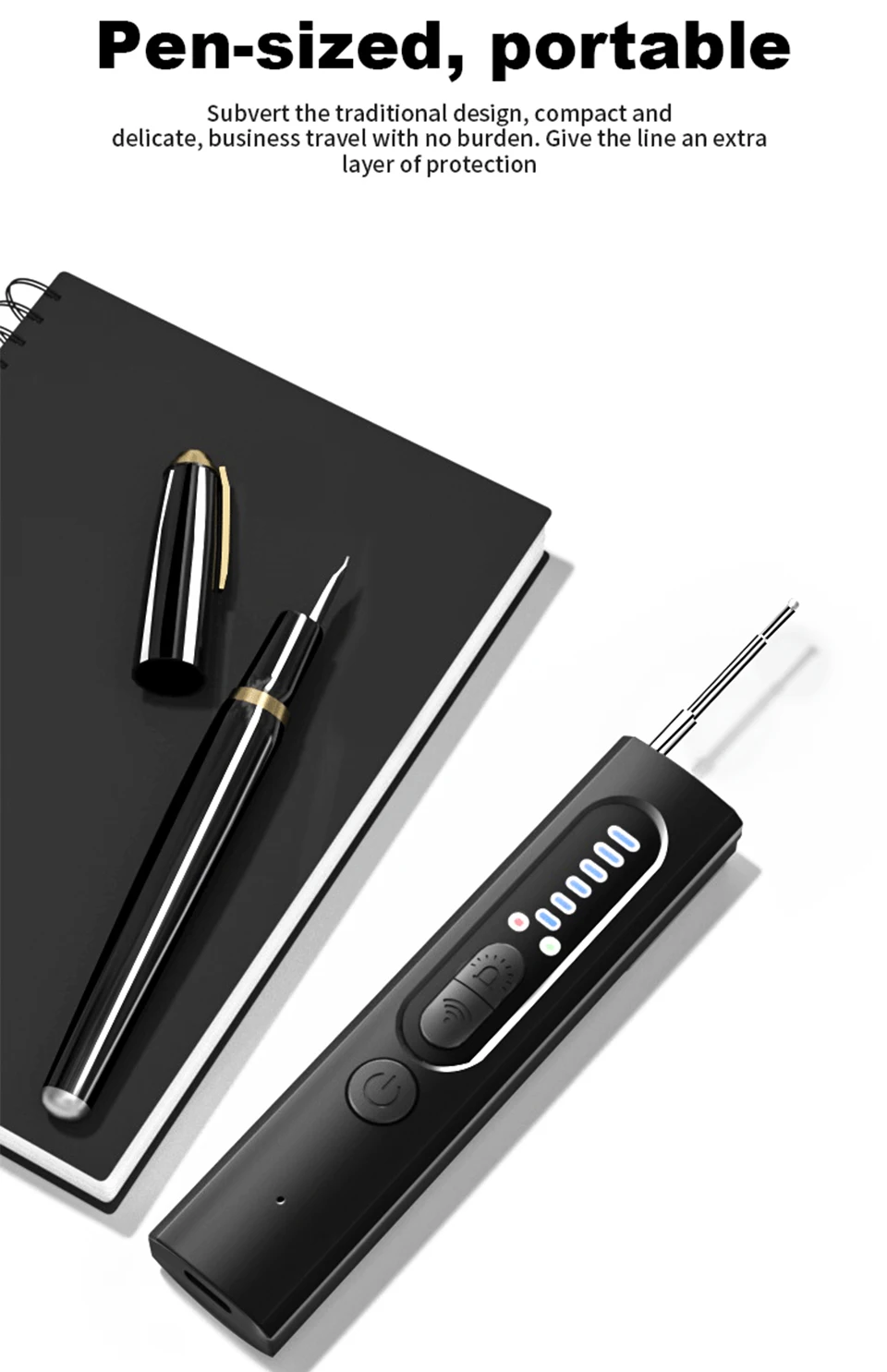 Portable Signal Detector Anti-Peeping Camera Finder Anti-Spy Infrared Scanner Signal Source Anti-Lost Sound and Light Alarm