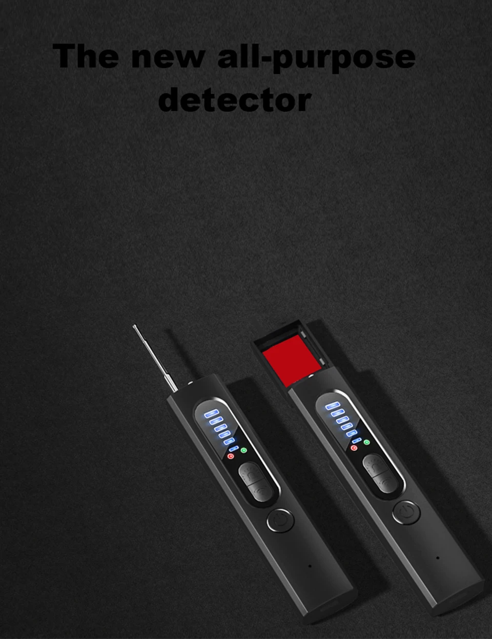 Portable Signal Detector Anti-Peeping Camera Finder Anti-Spy Infrared Scanner Signal Source Anti-Lost Sound and Light Alarm